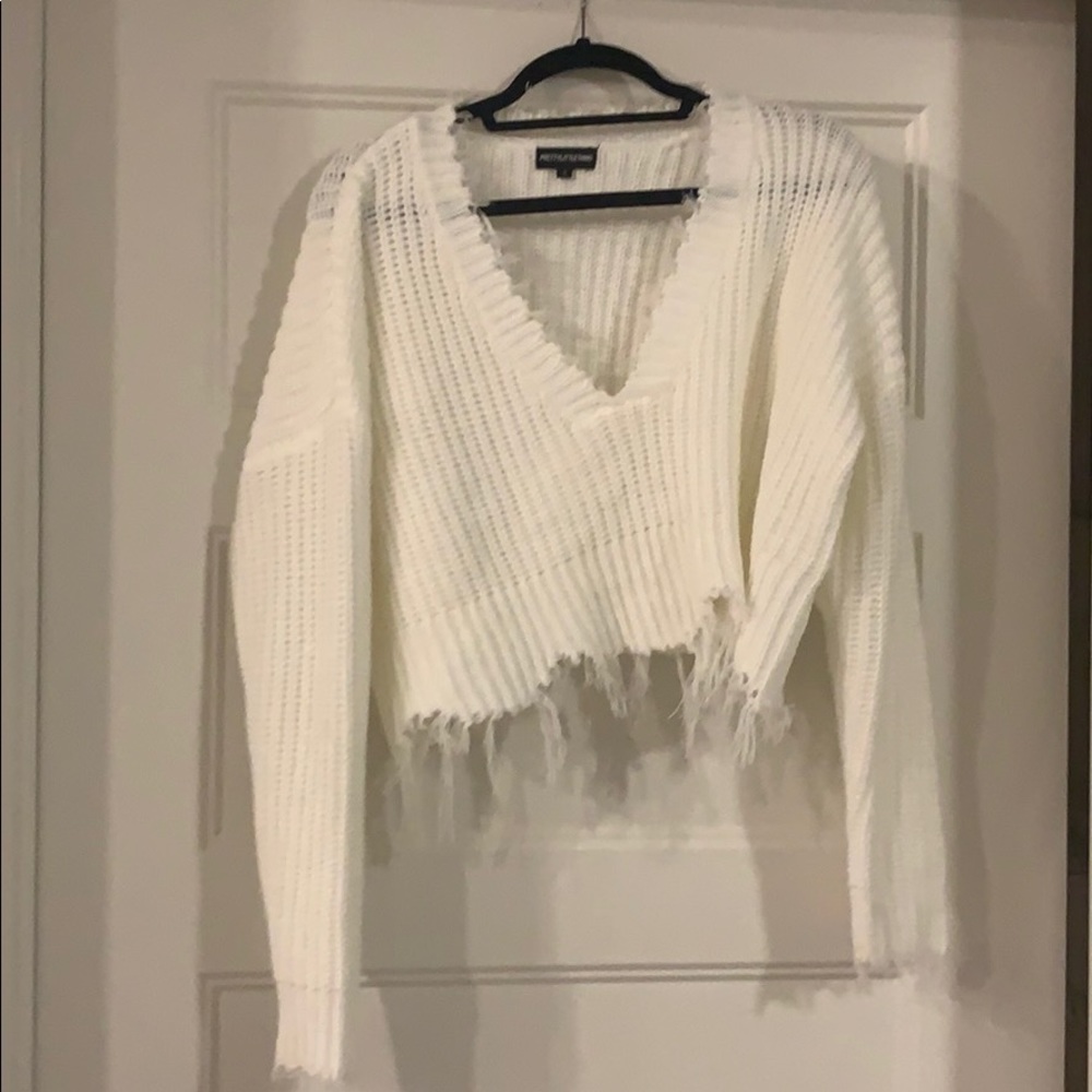 Pretty Little things Crop sweater sz Small